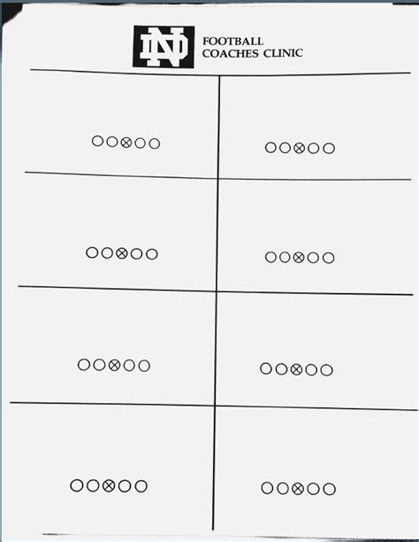 Printable Blank Football Offensive Line Template