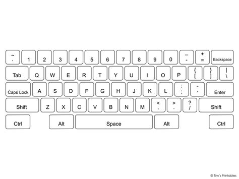 Printable Blank Keyboard