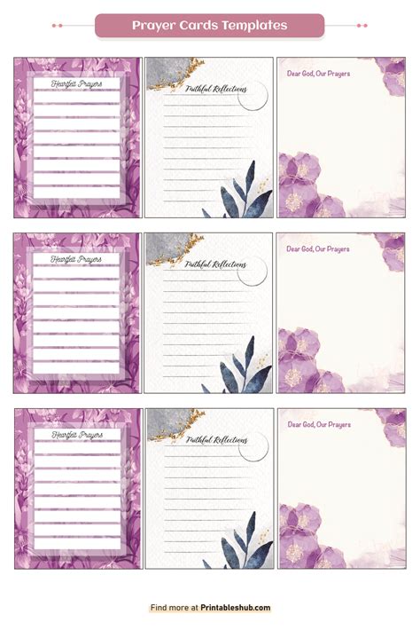 Printable Blank Prayer Card Template