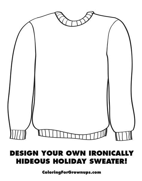 Printable Blank Sweater Template