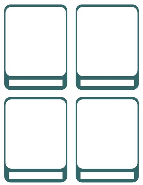Printable Blank Trading Card Template
