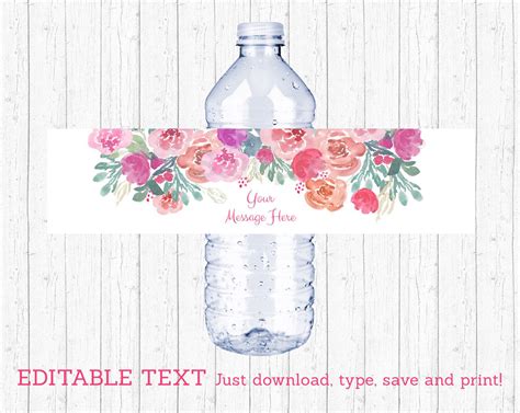 Printable Bottle Labels