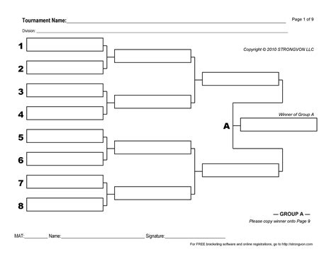 Printable Bracket Template