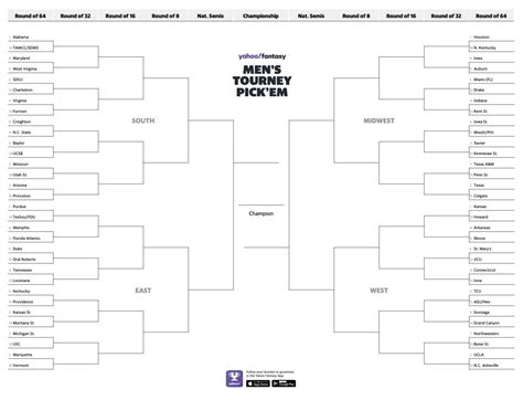Printable Bracket With Times