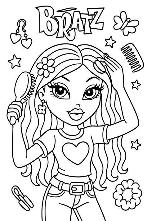 Printable Bratz Coloring Page For Kids