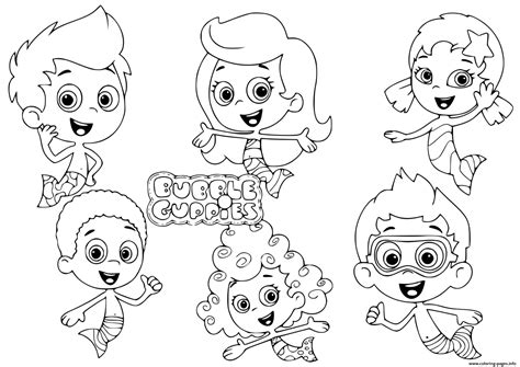 Printable Bubble Guppies Coloring Pages