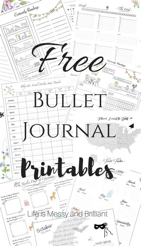 Printable Bullet Journal Pages Free