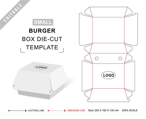 Printable Burger Box Template