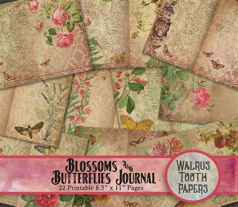 Download Printable Butterflies Journal Kit Cut Files