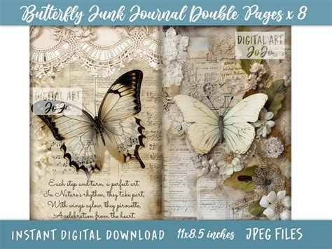 Download Printable Butterflies Journal Kit Files DXF Files