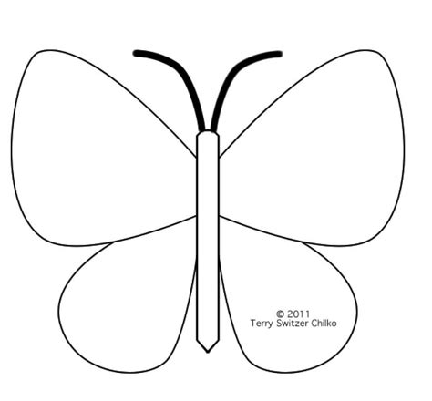 Printable Butterfly Applique Pattern Free