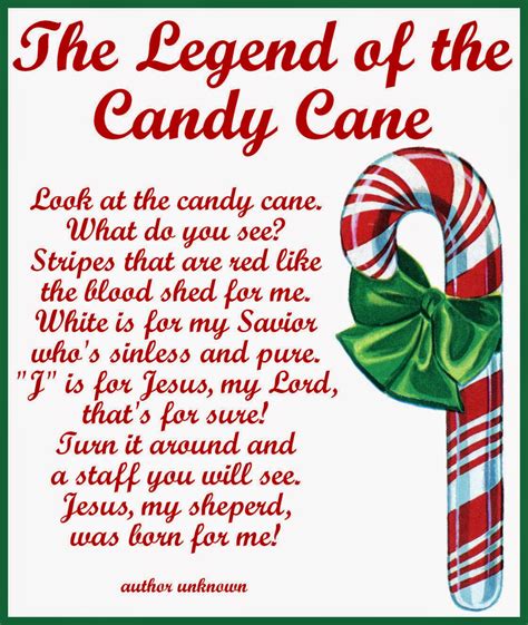 Printable Candy Cane Legend