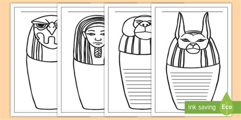 Printable Canopic Jar Template