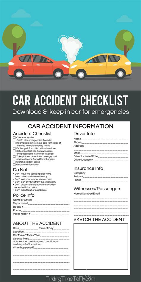 Printable Car Accident Checklist