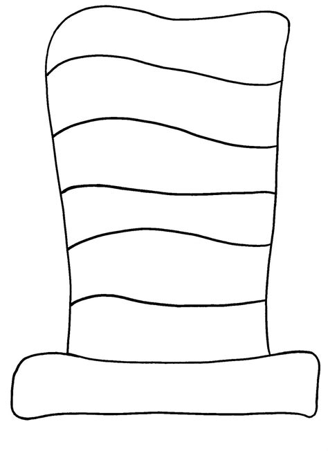 Printable Cat In The Hat Hat Template