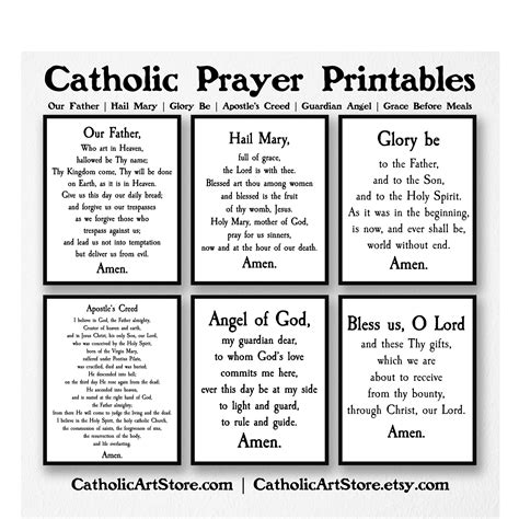 Printable Catholic Prayer Cards