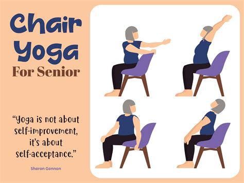Printable Chair Yoga Chart For Seniors