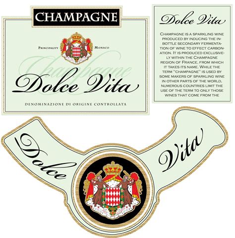 Printable Champagne Bottle Labels