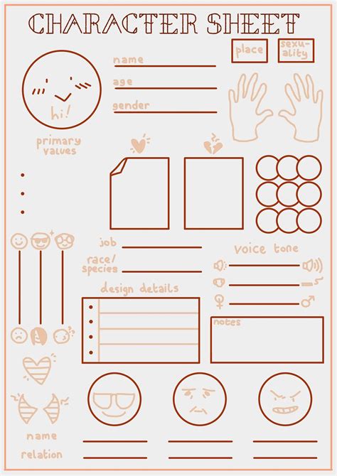 Printable Character Design Templates