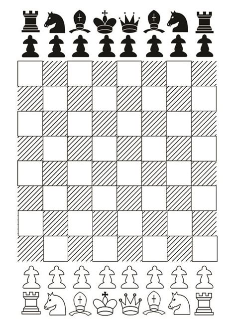 Printable Chess Board And Pieces