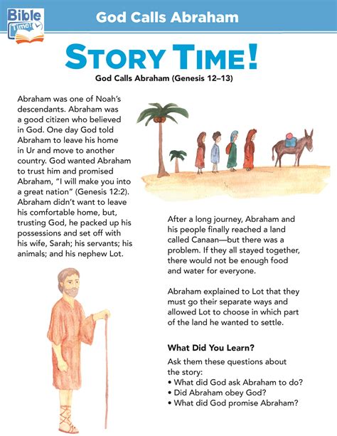 Printable Children's Bible Stories