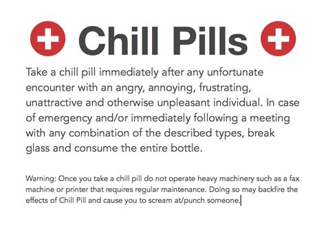 Printable Chill Pill Label Template