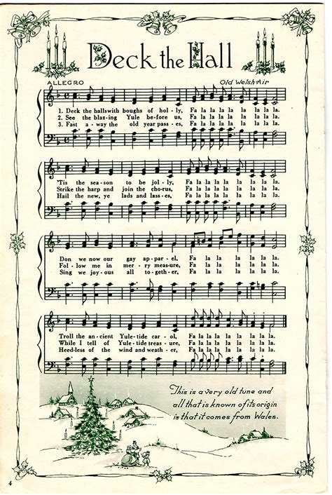 Printable Christmas Carols Sheet Music