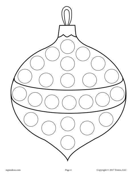Printable Christmas Dot Templates