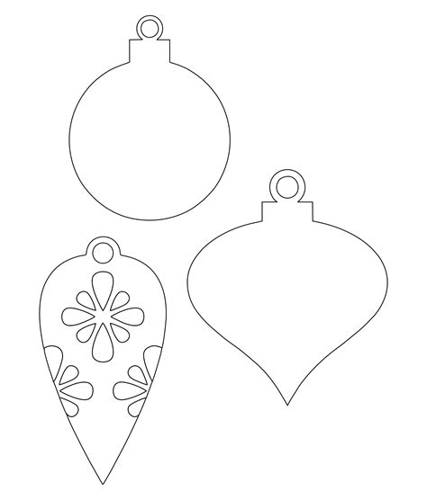 Printable Christmas Ornament Shapes