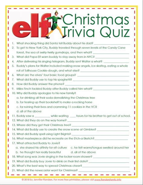 Printable Christmas Trivia