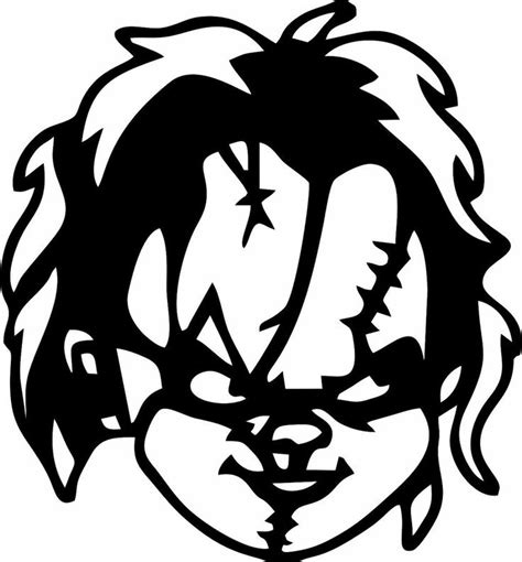 Printable Chucky Pumpkin Stencil