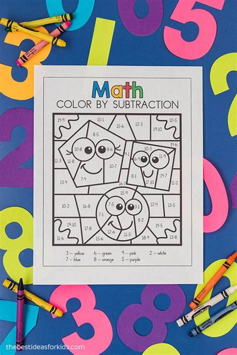 Printable Color By Number Math