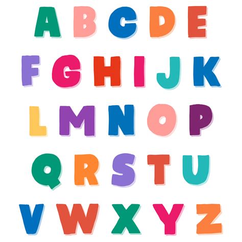 Printable Colored Letters Free