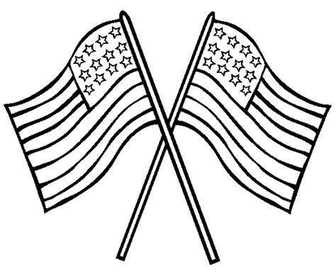 Printable Coloring American Flag