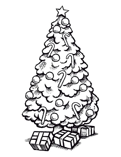 Printable Coloring Christmas Tree