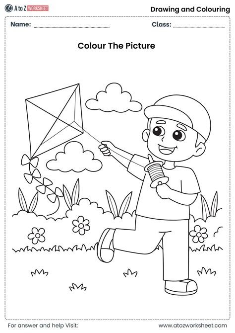 Printable Coloring Drawing Worksheet For Kids