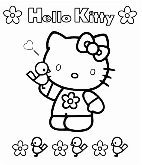 Printable Coloring Hello Kitty