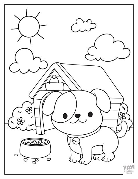 Printable Coloring Pages Animals In A Scene Dogs
