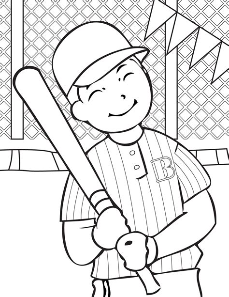 Printable Coloring Pages Baseball