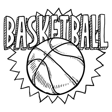 Printable Coloring Pages Basketball
