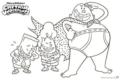 Printable Coloring Pages Captain Underpants