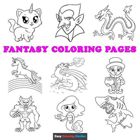 Printable Coloring Pages Cartoon Animals Fantasy Coloring Pages