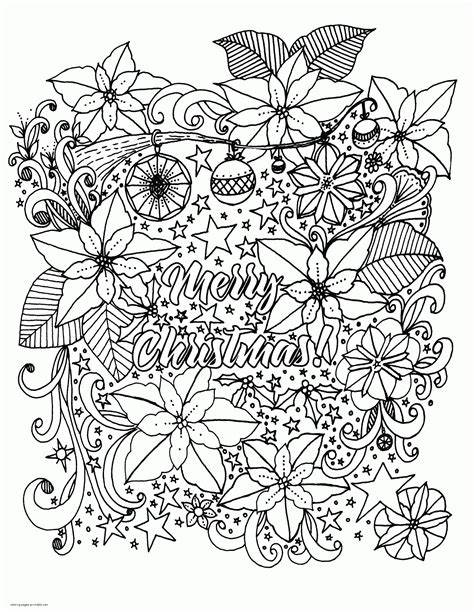 Printable Coloring Pages Christmas Adults