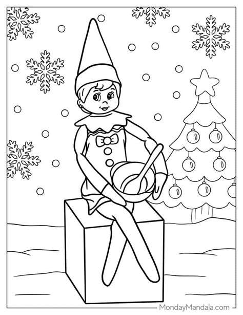 Printable Coloring Pages Elf On The Shelf