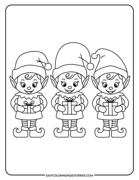 Printable Coloring Pages Elves
