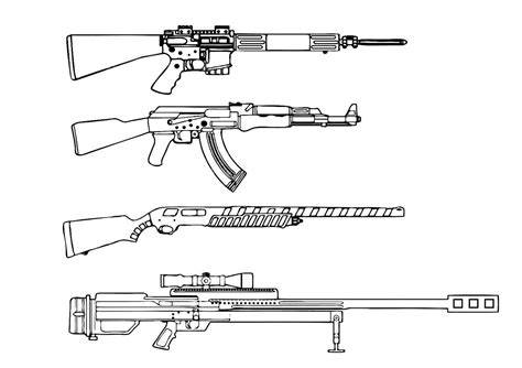 Printable Coloring Pages Guns