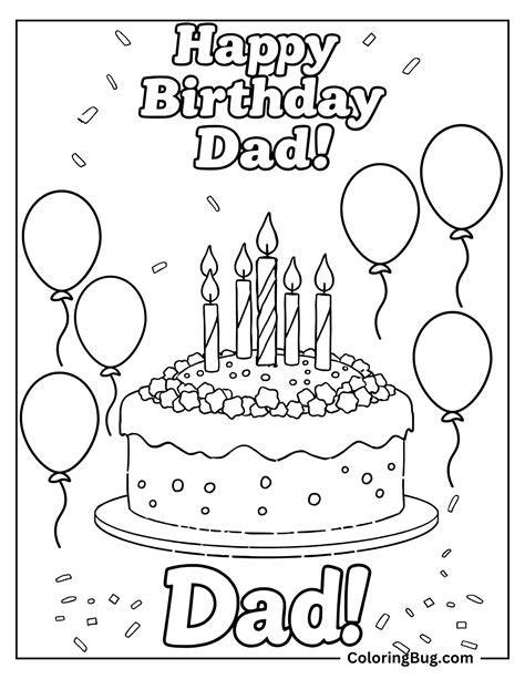 Printable Coloring Pages Happy Birthday Dad