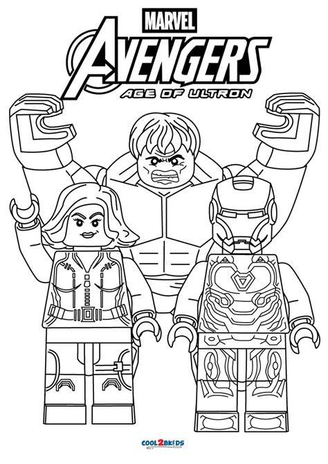 Printable Coloring Pages Lego Avengers