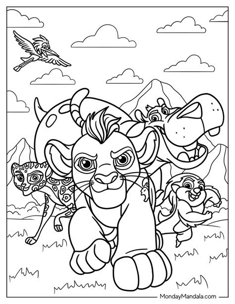 Printable Coloring Pages Lion Guard