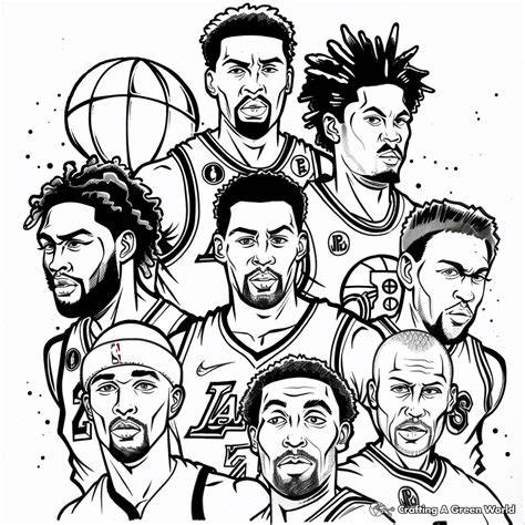 Printable Coloring Pages Nba
